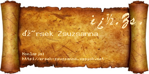 Érsek Zsuzsanna névjegykártya